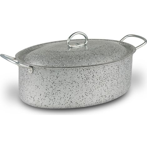 Mamù Casseruola Ovale, antiaderente, alluminio, PFOA free, antigraffio, made in italy, Ø 32 cm (1/5)