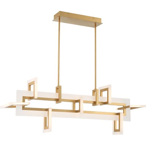 Lampada sospesa geometrica 123cm oro LED 86W Inizio (1/5)