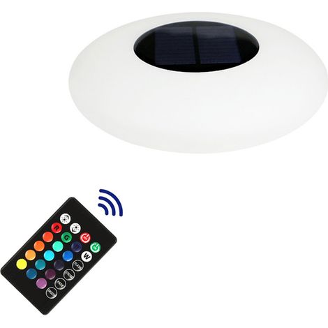 Schwimmende Solarleuchte – IP67, 25 cm, LED, 16 Farben, Fernbedienung, wasserdicht, für Gartenteich und Außendekoration (1/5)