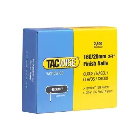 clavos tacwise 0665 galvanizados 20 mm 2500 piezas