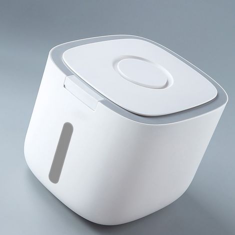 Boîte de rangement riz étanche anti-humidité épaisse portable amovible bac stockage pour maison cuisine grande taille gris
