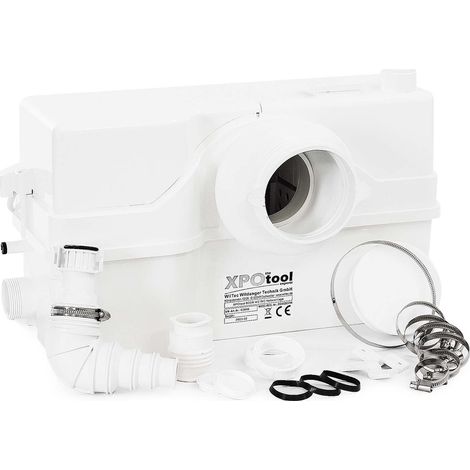 Xpotool – Pompe de relevage 800W – Débit 10200 l/h – Refoulement 9 m – Pour eaux usées chargées – Station de pompage assainissement