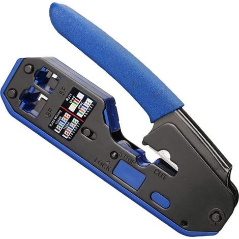 EASYCOMFORT Pince à Sertir et Dénuder les Fils Électriques, Kit de Sertissage pour Câbles Réseau RJ45, Outil Multifonction pour Installation Domestique et Professionnelle (1/5)