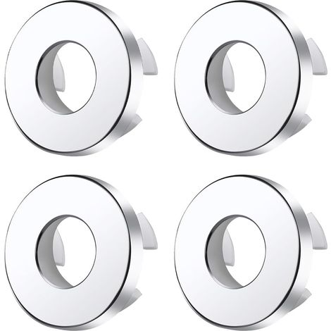 4 Pièces Trop-Plein De Trou D'Évier Rond Couvercle Anneau De Trop-Plein D'éVier Anneaux De DéBordement D'éVier éVier Trop-Plein Anneau Couvercle De Trop-Plein D'éVier De Lavabo