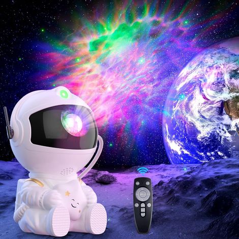 Veilleuse Enfant Projecteur Astronaute, Projecteur Ciel Étoilé Galaxie LED, Lampe Chambre Veilleuse Projecteur Bébé Plafond avec 8 Modes Rotation 360°, pour Enfants et Adultes (1/5)