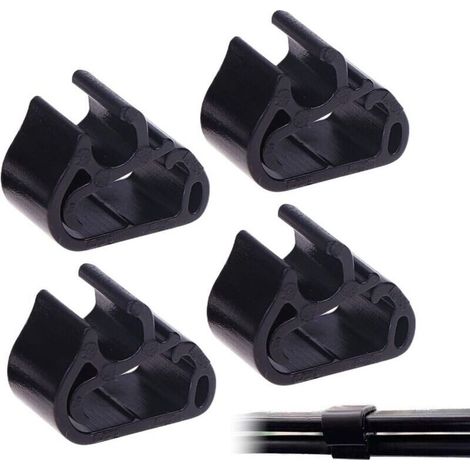4 Clips Pour Bras D'Essuie-Glace. Compatible Avec Peugeot 5008 408X, Citroën - Colliers De Fixation Pour Flexibles D'Essuie-Glace 1617040080 (Noir) (1/4)