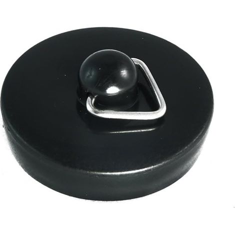 Lot de 5 bouchons de lavabo en plastique noir 38 mm