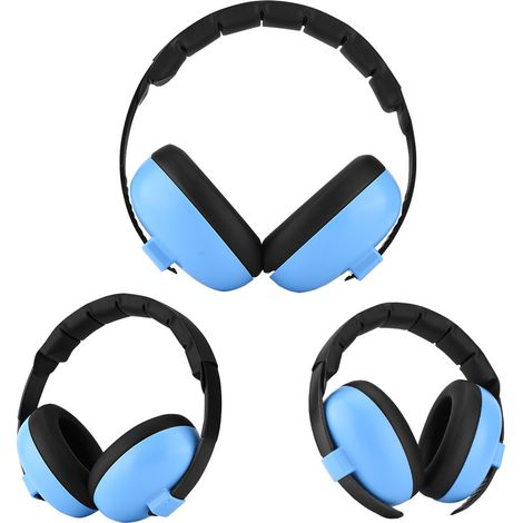 Casque antibruit pour bébé - Protection auditive enfant réglable bleu