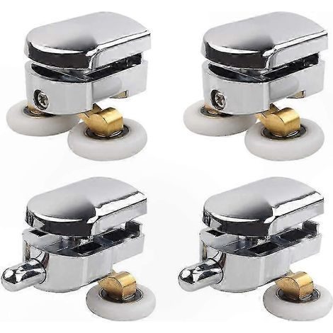 Schiebetürrollen für Duschen, Set mit 4 Ersatzrollen für Duschwände (25 mm) (1/4)
