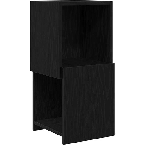 Maison Exclusive - Mobile angolare Rovere Nero 30,5x30x65cm Legno multistrato