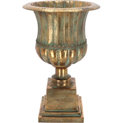 Vase Médicis à la Française en Métal Vieilli H. 56cm - 35,6 x 35,6 x H 56,5 cm - Livraison gratuite