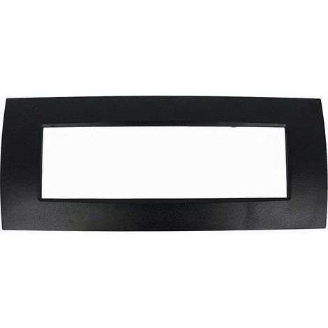 Placca 7 moduli nera plastica per Bticino Living air compatibile tipo lnc4807ar