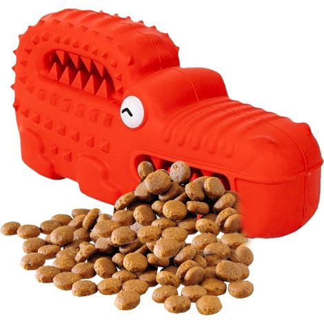 Squeaky Crocodile Dog Toy, Squeaky Rubber Toy for Puppies, Small