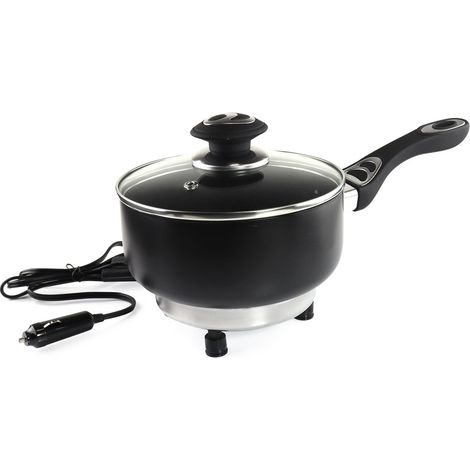 Olla eléctrica con tapa para coche, 18 cm x 8 cm, 250 W, 24 V, amio-02535 (1/5)