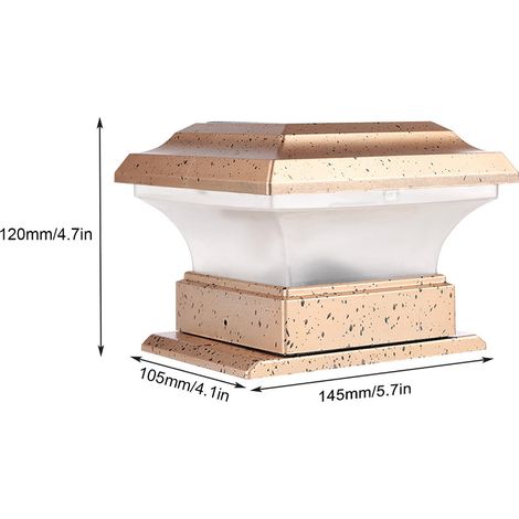 Lampes solaires étanches pour poteaux de clôture, éclairage extérieur chaud, pour jardin et cour. (1/5)
