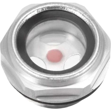 Niveau d᾿Huile Liquide Jauge Voyant d'huile Verre Vue Raccord de Compresseur d᾿Air Bouchon en Alliage d᾿Aluminium à Filetage Mâle 1/2 PT avec Joint Torique (1/3)
