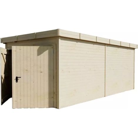 garage in legno habrita "sicilia" in abete 304x610x229 cm