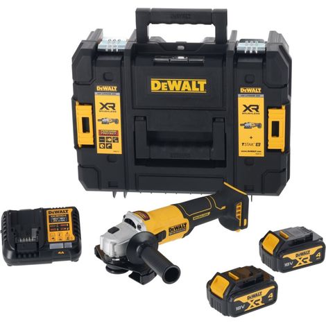 Dewalt DCG407M2T 18V XR Brushless 125mm Angle Grinder - 2x 4Ah Batteries, Charger & TSTAK II Case (1/5)