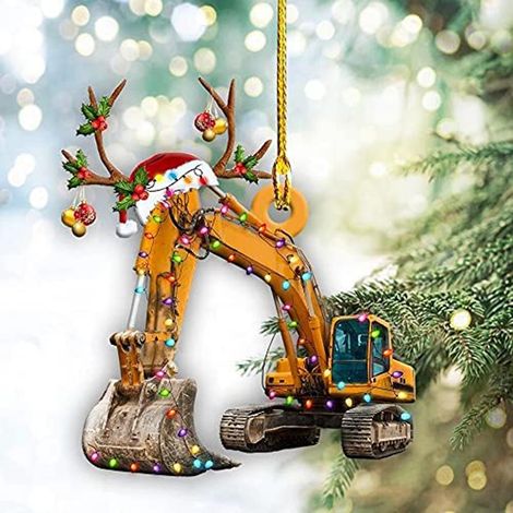 Suspension auto métal forme originale pour Noël 2021, décoration véhicule, 1 pièce en sachet, 10x9 cm (1/4)