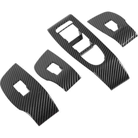 4 piezas de fibra de carbono para interruptores de puerta y ventana, reemplazo de embellecedores para modelos Hatchback y Sedan CX30. (1/5)