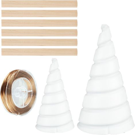 [Outil horticole] [Lot complet : Grand & Petit] + 6 baguettes 10cm & 2.5m fil cuivre pour antenne électroculture Fibonacci (1/5)