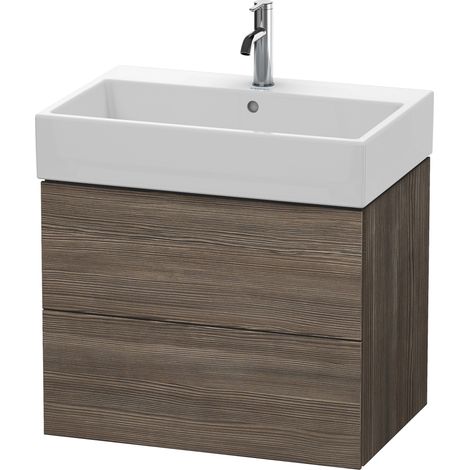 Mobile contenitore Duravit L-Cube Vanity a parete, 2 cassetti, 68,4 x 45,9 cm, per Vero Air 235070, colorazione: Pino Terra Decor Pine Terra - LC627605151 (1/4)