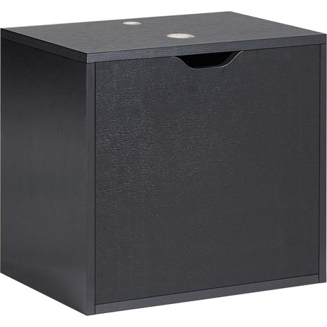 Mueble de baño suspendido 1 puerta 44 x 40 cm negro Suzano