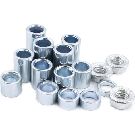 Lot de 13 Entretoises (Ø intérieur: 12 mm Ø extérieur: 18 mm Longueur: 5/8/10/12/15/18/20/22/25/28/30/32/35 mm) avec bride écrous hexagonaux entretoises douilles d'écartement (1/5)