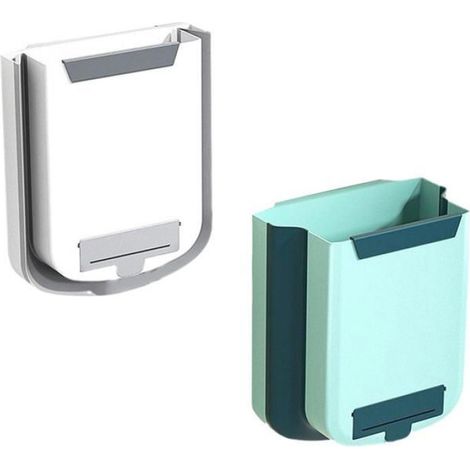 Poubelle à Compost de Cuisine, Poubelle de Comptoir Pliable à Suspendre avec Couvercle, Armoire/Salle de Bain/Camping-Car/Chambre à (1/4)