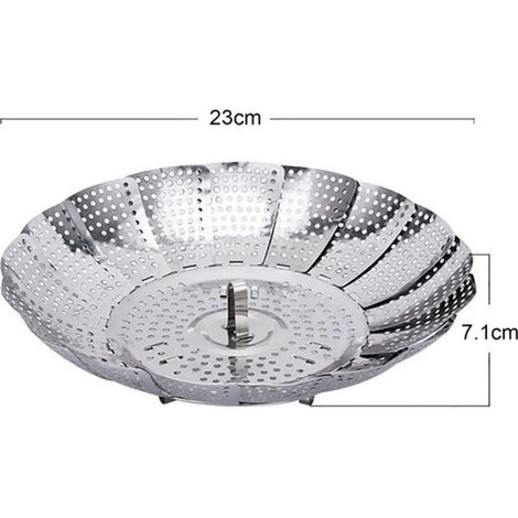 Panier à vapeur en acier inoxydable pour marmite, cuisson à la vapeur des légumes et aliments, adapté pour table à plaque (1/5)