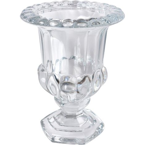 Vase en Verre Cristallin Transparent 15x20 cm pour Fleurs Fraîches et Décoration d'Intérieur - PANGIVO