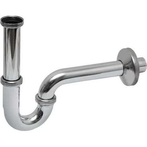 Waschtisch Röhrengeruchverschluss, Siphon, Röhrensiphon m. verlängertem Tauchrohr 1 1/4" x 32mm verc