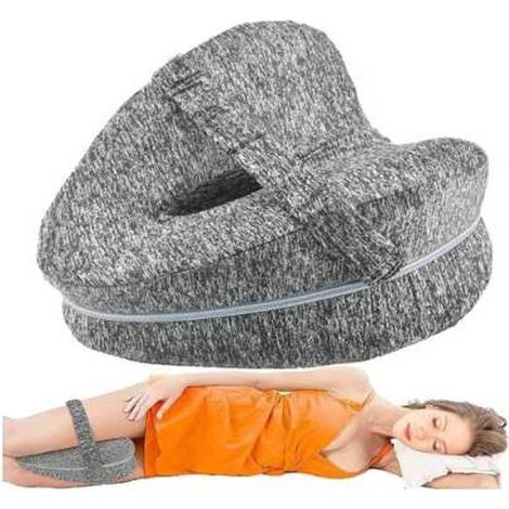 Oreiller orthopédique pour genoux en mousse à mémoire de forme pour les personnes dormant sur le côté Oreiller ergonomique pour jambes bleu-AquaForge