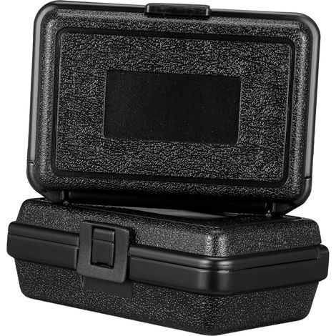 Coffret rigide en plastique noir ABOOFAN pour petits outils, étanche et léger, idéal pour le rangement et les travaux extérieurs, lot de 2 (1/5)