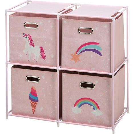 Étagère à jouets avec 4 boîtes (1/4)