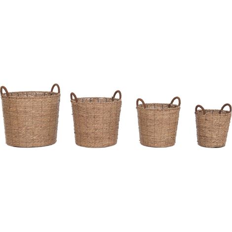 Cesta Set 4 Fibra Metal 55X55X55 Leòera Natural (1/4)