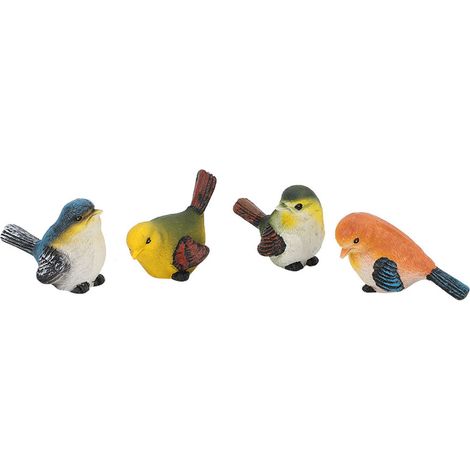 4 Figurines Oiseaux en Résine pour Décoration de Jardin, Pelouse ou Terrasse (1/5)