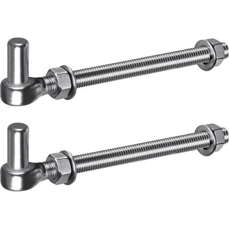 M16 Torscharnier, 2 Stück, Feldösen-Hardware, robuster 16-mm-Haken für Metall-Gartentore, Aufhängebolzen für Hoftore/Holzzäune/Einfahrten, 440 lbs/10 Zoll (1/5)