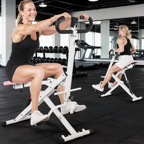 Squat Machine Adjustable Home Gym Equipment for Full-Body Workout Heavy Duty Construction for Leg, Core & Glute Training