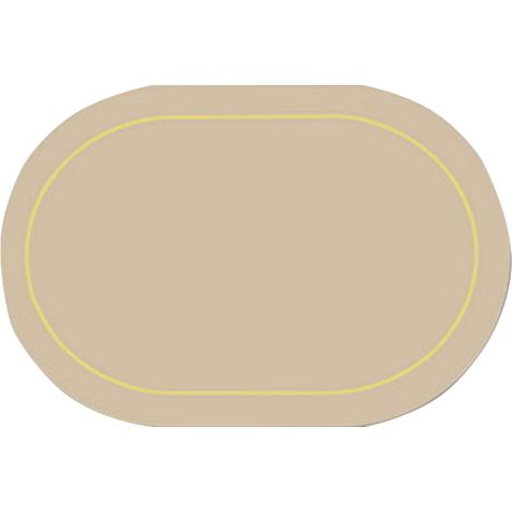 Lot de 2 sets de table en cuir, résistants à l'huile, pour assiettes d'hôtel ou de maison, antidérapants, ovales et isolants thermiques, gris clair (1/5)