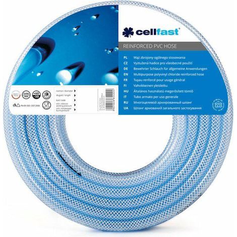 Cellfast Technischer Schlauch verstärkt transparent PVC 4 mm