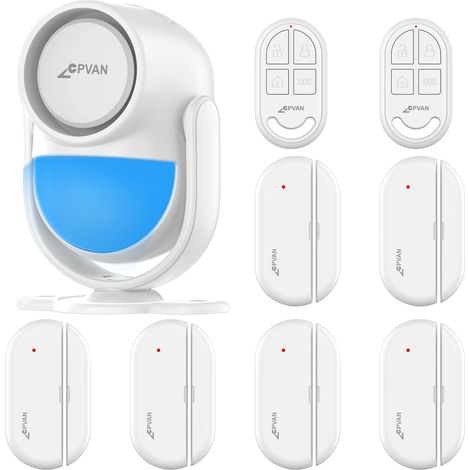 Sistema de alarma inteligente, alarma de 120 dB, sensores de movimiento y de puerta, Kit D Blanco (1/2)