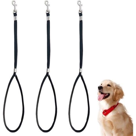 Lot de 3 boucles de toilettage – Noir – Réglables – Pour bain et coupe – Chien et chiot (1/5)