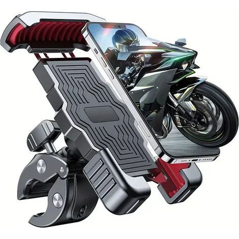Support de téléphone universel pour guidon de vélo, support de téléphone rotatif à 360° pour moto (1/4)