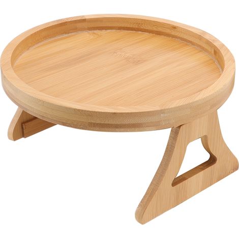 Tablette de Bambou pour Canapé - Plateau à Fixation pour Accoudoir, Idéal pour Café, Thé et Collations (1/5)