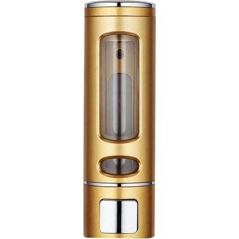 Doré Distributeur De Savon Simple De 400 Ml, Distributeur Mural De Gel Douche, Pot À Savon, Accessoires De Toilette De Salle De Bain (1/4)