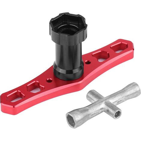 Clé à manchon d'écrou de roue solide de 17 mm, accessoire RC, croix hexagonale portable durable pour M3, M4 facile à utiliser M2 M2.5 (1/5)