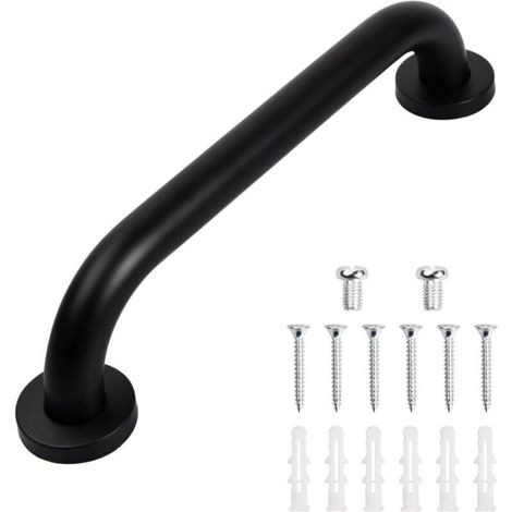 Bath Grab Bar, Non-Slip Shower Grab Bar, Suitable for the Elderly and Kitchen, 30 cm (Black) (1/5)