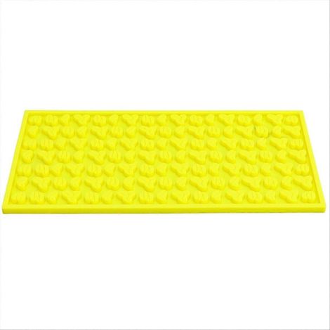 Tapis de bar 45 x 30 x 0,8 cm, antidérapant, en PVC, jaune. (1/5)