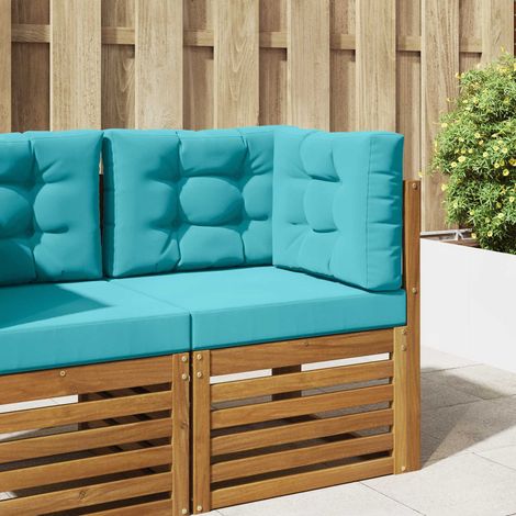 Coussins de canapé 3 pièces turquoise en polyester avec rembourrage mousse - PANGIVO (1/5)
